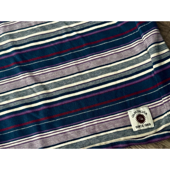 Quiksilver Vintage Surfer Relaxed Striped Embroidered Tee Reselling $100-180 + - Picture 3 of 5
